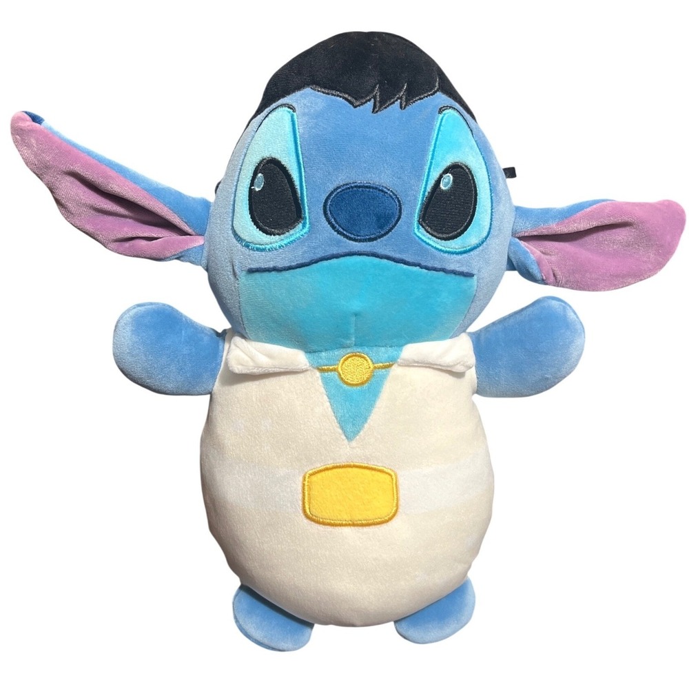 Disney Squishmallows Hug Mees Stitch Elvis Presley Plush Blue White 10 Inch